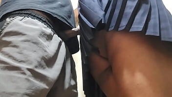 Student Gets A Load Inside The Train