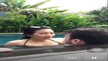 A Steamy Poolside Live Show With An Indonesian Beauty