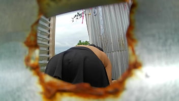 Outdoor Booth Recording Of A Woman With A Massive Ass